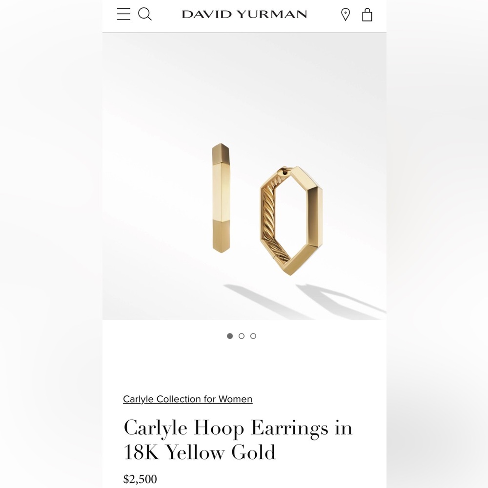David Yurman 18K yellow gold earrings